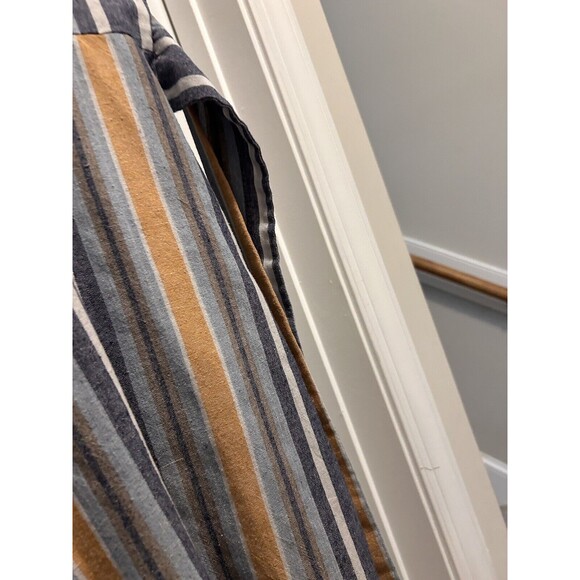 Plus Curvy Striped Cotton Blend Romper Size 16  Relaxed Fit Zipper Back Pockets - Picture 5 of 8